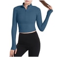 thumbnail image 1 of Timegard Womens Lightweight Athletic Jacket Zipper Trackshirts Workout Running Jackets with Thumb Holes, 1 of 4