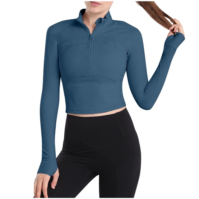 Timegard Womens Lightweight Athletic Jacket Zipper Trackshirts Workout Running Jackets with Thumb Holes