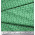 thumbnail image 3 of Soimoi Poly Georgette Fabric Ogee Small Printed Fabric 1 Yard 52 Inch Wide, 3 of 3