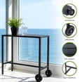 thumbnail image 1 of AKDSteel Table de Bar d'Extérieur de 39 Pouces, avec Roues, Table de Salle à Manger Étroite Hauteur Comptoir avec Dessus Imperméable, Table Roulante Robuste pour Pub et Patio pour Balcon, Jardin, Cour Arrière Ou Réception au Bord de la Piscine, 1 of 9