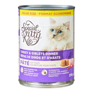 Special Kitty Turkey & Giblets Diner Pate Wet Cat Nourriture, Taille de la valeur, 374 G Can