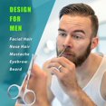 thumbnail image 3 of CUITING 2 pcs Small Scissors  Comfort-Grip Handles  Facial Hair Grooming Set Eyebrow Nose Hair Trimming Kit, 3 of 5