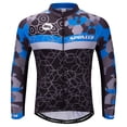 thumbnail image 4 of Sponeed Cycling Jersey Set Men Long Sleeve Reflective Breathable Bicycling Tops Bike Riding Pants Padded Blue XL, 4 of 10