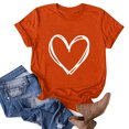 thumbnail image 4 of Meichang Valentines Day Chemises Femmes T-Shirts à Imprimé Cœur T-Shirts Décontractés à Manches Courtes Hauts Col Rond Coupe Ample Blouses Valentines Day, 4 of 6