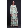 thumbnail image 2 of Bimba Robe Maxi d'Été Décontractée pour Femmes en Georgette Mousse à Imprimé Floral et d'Oiseaux, Longue, Taille Élastique - Grand, 2 of 5