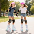 thumbnail image 2 of Costway Patins Quads Réglables à 4 Tailles avec Roues Lumineuses Protection de Sécurité pour 13+ Bleu, 2 of 10