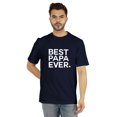 thumbnail image 1 of Inkmeso T-Shirt à Col Rond pour Hommes avec Imprimé Graphique Best Papa Ever.€ T-Shirt pour la Fête des Pères, 1 of 7