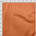 thumbnail image 4 of oneOone Viscose Chiffon Orange Fabric Asian Floral Block Craft Projects Decor Fabric Printed By The Yard 42 Inch Wide, 4 of 5