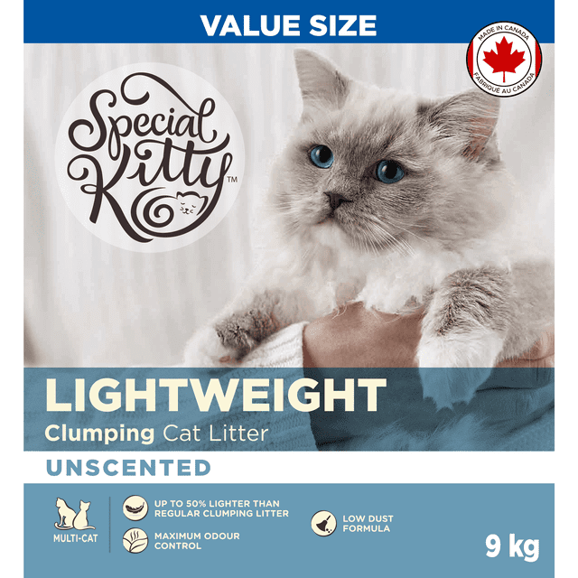 Special Kitty Litière pour Chats Agglomérante Légère Non Parfumée 9kg