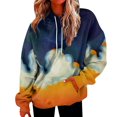 thumbnail image 1 of Haut Décontracté Mode Femme Manches Longues Dégradé Patchwork Orange XXXXXL, 1 of 4
