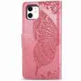 thumbnail image 4 of Wallet Case for iPhone 6 plus/ 6S Plus, PU Leather Flip Protective Phone Case Wrist Strap Card Slots Holder Pocket Emboss Butterfly Flower Stand Case for iPhone Pink, 4 of 9