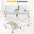 thumbnail image 3 of Homall Canapé-Lit Futon, Canapé Futon Ajustable, Canapé-Lit Moderne pour Salon, Bureau d'Affaires, Fauteuil Inclinable avec Porte-Gobelets, 3 of 7