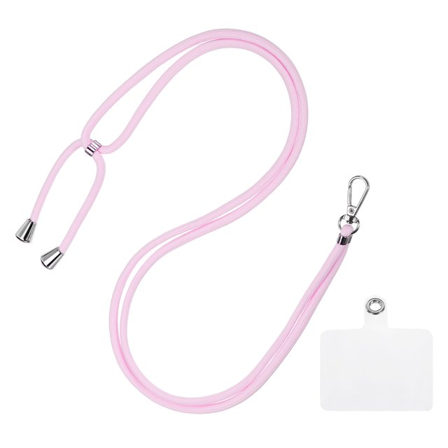 Unique Bargains Phone Lanyard with Transparent Patch, Pink & Purple, 1 Count