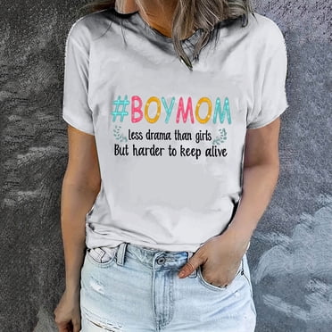 Savings Clearance! BEFOKA Womens Plus Size T-Shirt,Summer Casual Blouse Tops for Womens,Women's Letter Printed Short Sleeved Casual Loose Top Short Sleeved Round Neck Top/shirt
