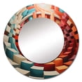 thumbnail image 2 of Designart "Surreal Op Art Spectrum Vibrant and Colorful IV" Abstract Spirals Rund Mirror For Wall Decor - Large Multi-Color Round Print Mirror - Round Mid-Century Mirror 29" x 29" Inch, 2 of 5