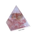 thumbnail image 3 of Crystal Quartz Resin Pyramid Desk Ornament 5cm Natural Stone Decorative Stand for Office Tabletop Zen Decor Gift, 3 of 6