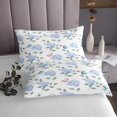 thumbnail image 3 of YST Blue Hydrangea Queen Coverlet Set Chic Floral Quilt Set, Rainbow Butterfly Bedspread Set Spring Flower Bedding Set, Super Cozy Lightweight Bed Quilt Green Leaf Decor, 3 of 3