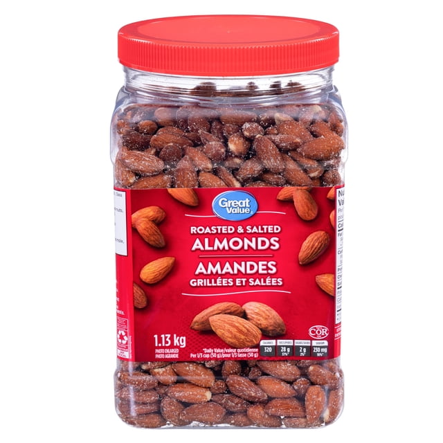 Great Value Roasted & Salted Almonds 1.13kg