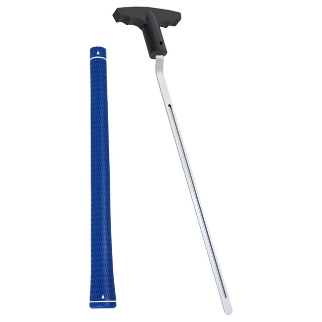 DYNWAVECA Outil de Retrait de la Poignée de Golf, Accessoires de Golf V Groove Grip Remover 11" Robuste Portable Facile à Utiliser Réparation de Poignée pour le Golf Bleu Foncé
