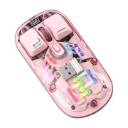 Mouse Mouse Wireless Transparent Wireless Mouse 2.4G/Bluetooth 5.0 2 Mode Connection Type-C Rechargeable Mouse Standard Magnetic Rgb Lighting Usb Mouse Wireless