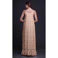 thumbnail image 2 of Bimba Robe de Nuit Rose Saumon2 à Feuilles Florales et Bégonias pour Femmes, Nuisette Imprimée à Bretelles Spaghetti, Robe Maxi, Vêtement de Nuit, Très Grand, 2 of 5