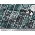 thumbnail image 2 of Soimoi polyester Crepe Fabric Paisley,Mandala & Quatrefoil Patchwork Print Fabric by Yard 42 Inch Wide, 2 of 3