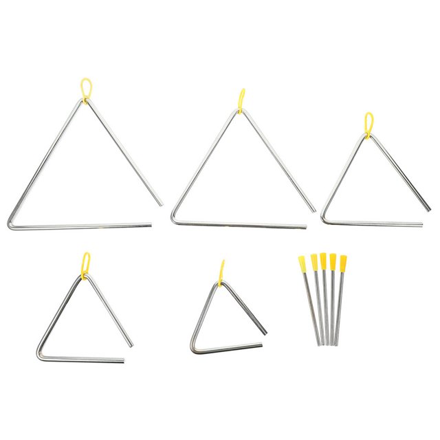 5 Ensembles d'Instruments de Musique Triangulaires, Instrument de Percussion, Cloche Triangulaire avec Percussions pour Enfants