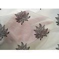 thumbnail image 4 of oneOone Cotton Silk Fabric Leaves Block Print Fabric By Yard 42 Inch Wide, 4 of 4