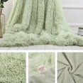 thumbnail image 4 of Soft Warm Shaggy Faux Throw Blanket Sofa Double Bed Blanket, 4 of 9