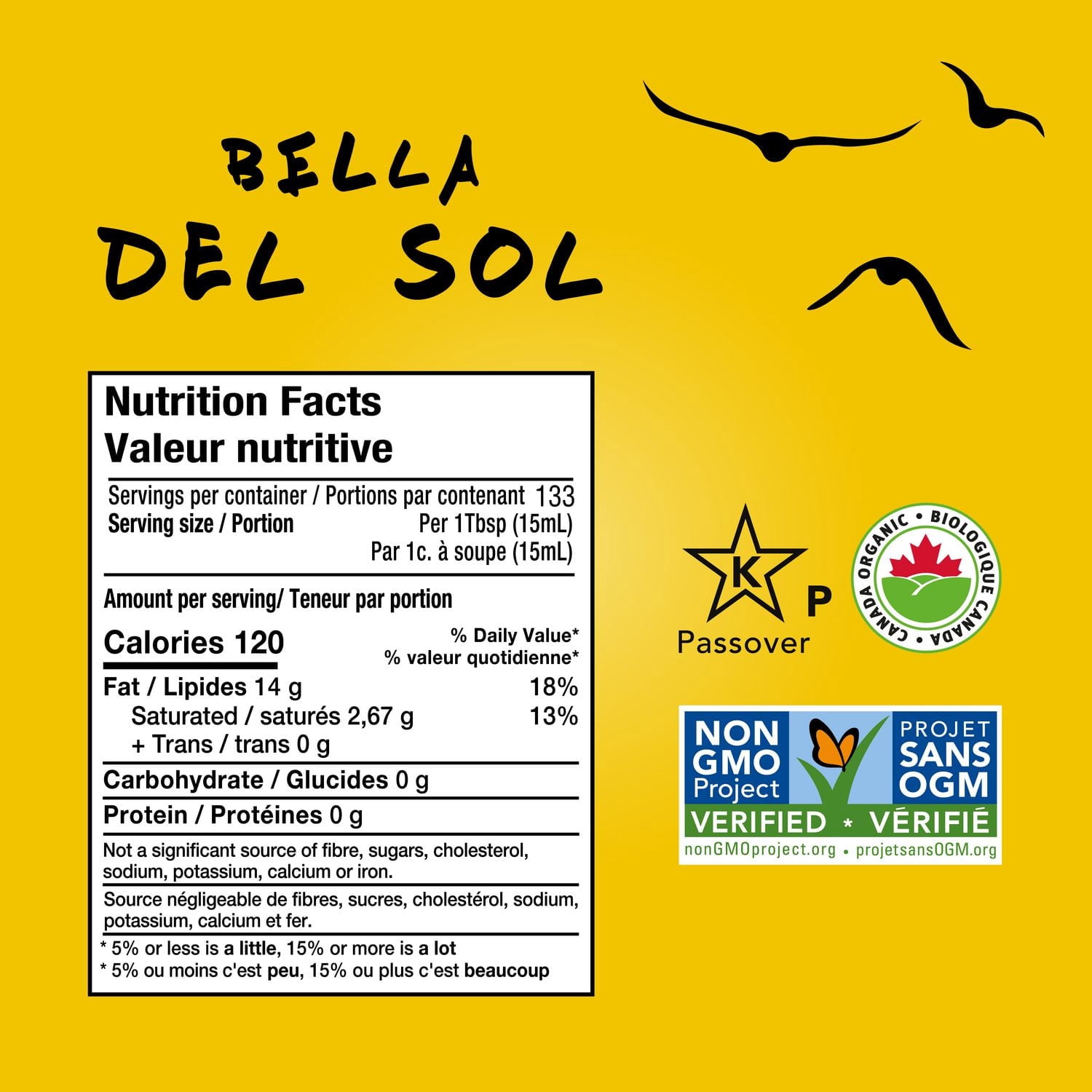 Bella Del Sol Huile D'Olive Extra Vierge Biologique 750ml
