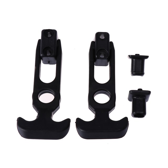 KAKOWELY Car Tail Box Buckle 2pcs Stainless Steel Car Tail Box Buckle Hood Lock Bumper Trim Lock Rear Tail Box Retractor Cover Lock Universal Clip Car Automobile Repacking Clip A78-1 (Black)