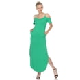 thumbnail image 2 of White Mark Women's Cold Shoulder Maxi Dress, 2 of 6