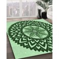 thumbnail image 3 of Ahgly Tapis Rectangulaire Lavable en Machine Intérieur Vert Émeraude Profond, 2 Pieds x 4 Pieds, 3 of 7