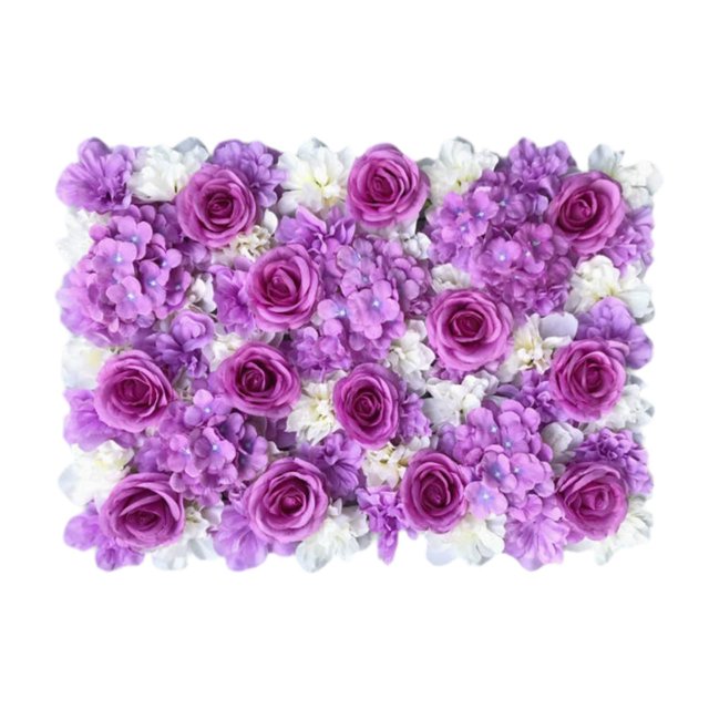 Rongfmy Flower Wall Panel Artificial Display Floral Panel for Reception Home Outdoor