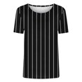 thumbnail image 4 of Atogsazn T-Shirt d'Été à Manches Courtes pour Femme, Décontracté et Chic, Col Rond, Tunique, Haut Basique, Vêtements pour Femmes, Noir, G, Mode, 4 of 4