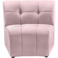 thumbnail image 1 of Meridian Furniture Limitless Fauteuil Modulaire en Velours Rose, 1 of 7