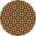 thumbnail image 1 of Ahgly Tapis Rond Lavable en Machine Intérieur Transitionnel Rouge Nuit, 5 Pieds Rond, 1 of 7