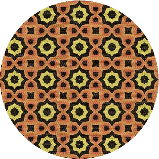 Ahgly Tapis Rond Lavable en Machine Intérieur Transitionnel Rouge Nuit, 5 Pieds Rond