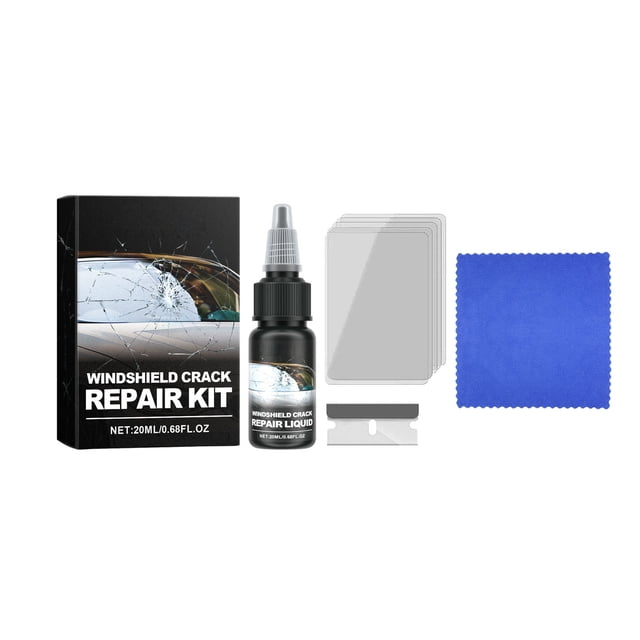 Chmadoxn Liquide de Réparation de Fissures de Pare-Brise Trousse de Réparation de Fissures de Pare-Brise Trousse de Réparation de Verre Trousse de Réparation de Pare-Brise 20 ml Fluide de Réparation de Fissures