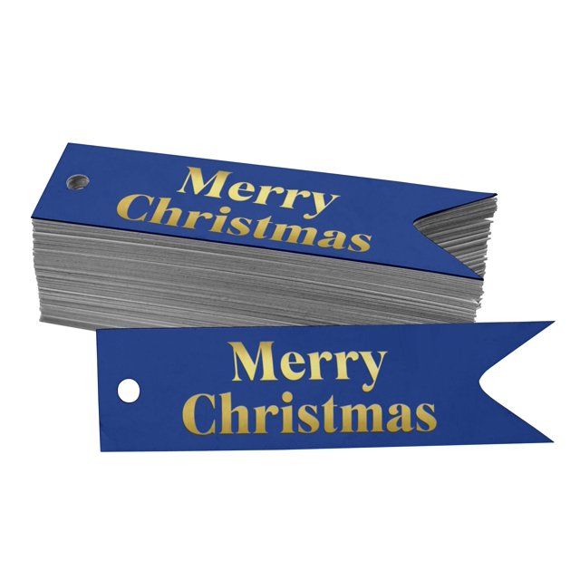 Inkdotpot Gold Foil Paper Hang Tags Merry Christmas Favor Tags 50 Pieces