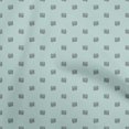 thumbnail image 1 of oneOone Popeline de Coton Sergé Tissu Bleu Clair Rétro Matériel de Robe Tissu Imprimé Tissu au Mètre 56 Pouces de Large, 1 of 5