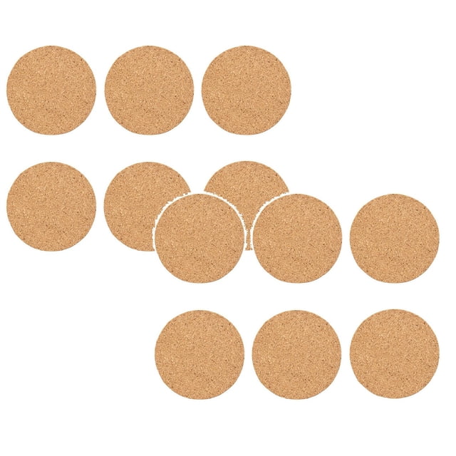 Oleegame 2PC Glass Bottle 6 X Cork Wood Drink Tea Coffee Cup Mat Table Decor Bottle Tableware