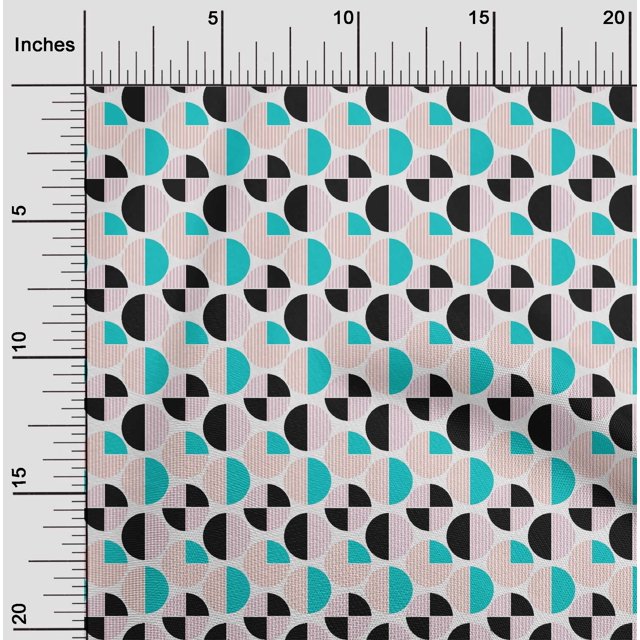 oneOone Cotton Flex Fabric Circle Geometric Fabric Prints By Yard 40 Inch Wide