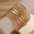 thumbnail image 4 of LYMAYTER European Retro Bracelet Set Vintage Irregular Bracelet Set - Gold, Exaggerated, 4 of 7