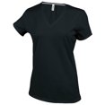 thumbnail image 1 of Kariban T-Shirt à Col en V à Manches Courtes Coupe Féminine pour Femmes, 1 of 2