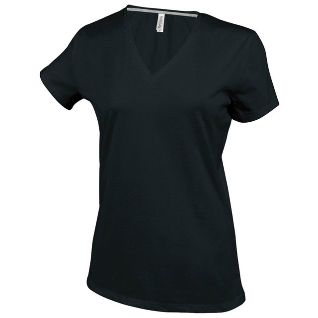 Kariban T-Shirt à Col en V à Manches Courtes Coupe Féminine pour Femmes