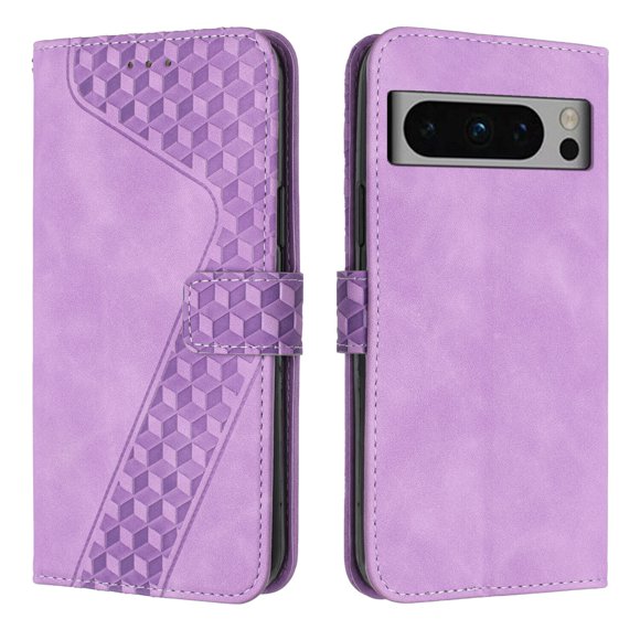 Compatible with Google Pixel 8 Pro Case Wallet Design with Card Slots Magnetic Closure Cover