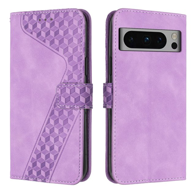 Compatible with Google Pixel 8 Pro Case Wallet Design with Card Slots Magnetic Closure Cover