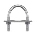 thumbnail image 1 of Unique Bargains Rond U-Bolts 6 Ensembles 40mm Largeur Intérieure 65mm Longueur M8 avec des Écrous et des Plaques, 1 of 5