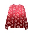 thumbnail image 3 of PMVFHDE Liquidation Chandail Molletonné Grande Taille Noël Enfants Mode Mignon Imprimé Col Rond Sans Capuche Manches Longues Chandail Molletonné Vêtements Filles, Rouge, 10-11 Ans, 3 of 7